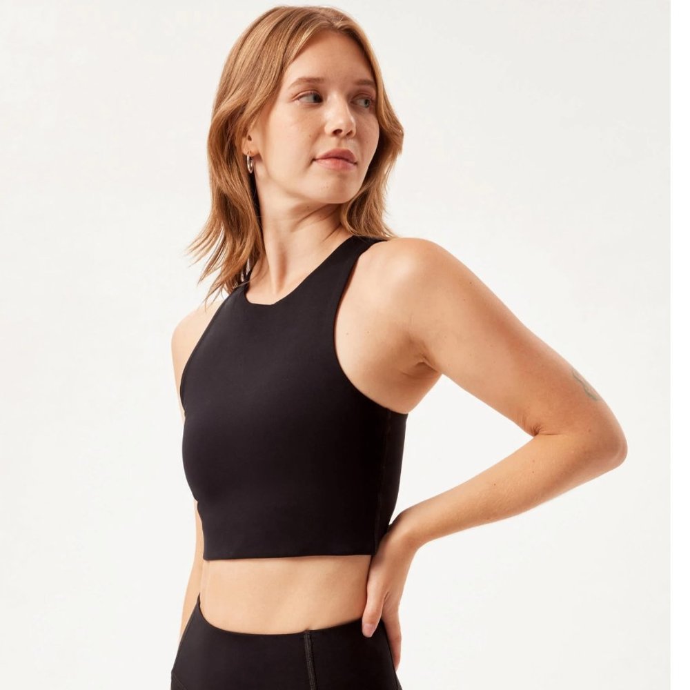Girlfriend Collective Dylan Tank Bra Black Size Small
